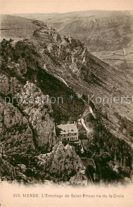 Mende 48 Ermitage de Saint Privat vu de la Croix