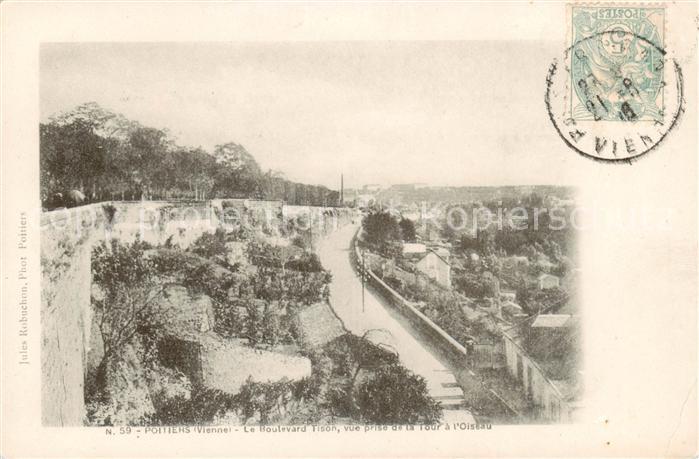 Poitiers 86 Vienne Le Boulevard Tison vue prise de la Tour a l'Oiseau