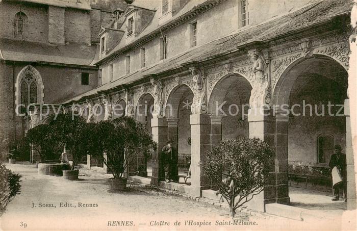 Rennes 35 Cloitre de l’Hospice Saint Melaine