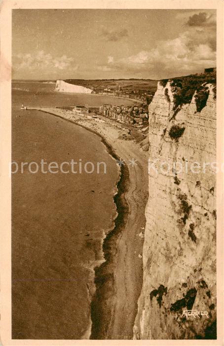Le Treport 76 Les Plages de Treport et de Mers vues de Falaises