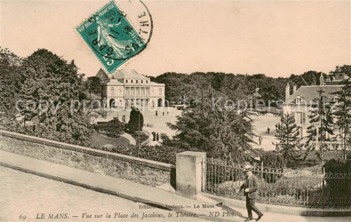 Le Mans Sarthe Vue sur la Place des Jacobins le Theatre