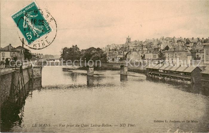 Le Mans Sarthe Vue prise du Quai Ledru Rollin