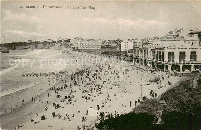 Biarritz Pyrenees Atlantiques Panorama de la Grande Plage