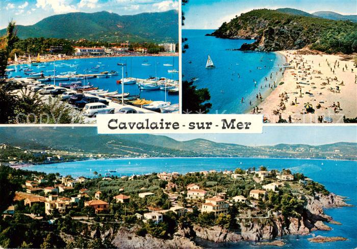 Cavalaire-sur-Mer 83 Var La Port en la plage Bon Porto Le Cap au fond Croix Valm