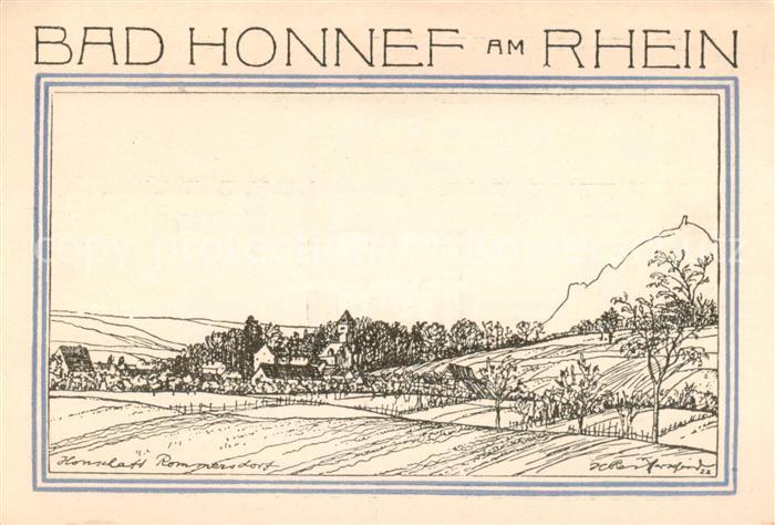 Bad Honnef 50 Pfennig Schein Motiv Landschaft