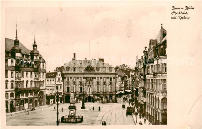 Bonn Rhein Marktplatz und Rathaus