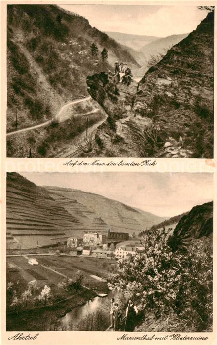 Bad Neuenahr-Ahrweiler Auf der Nase der bunten Kuh Marienthal mit Klosterruine