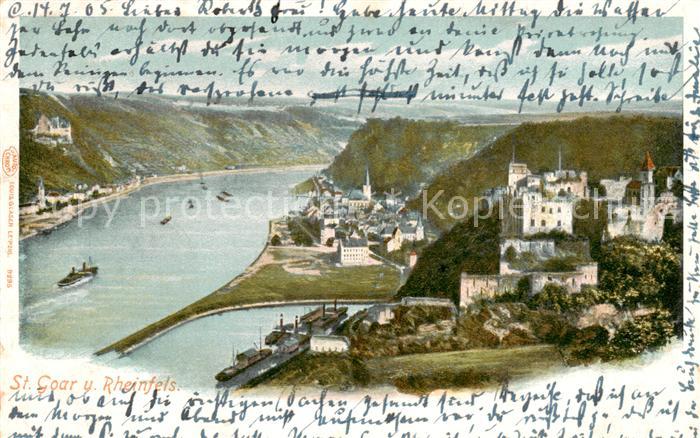 St Goar Rhein mit Rheinfels
