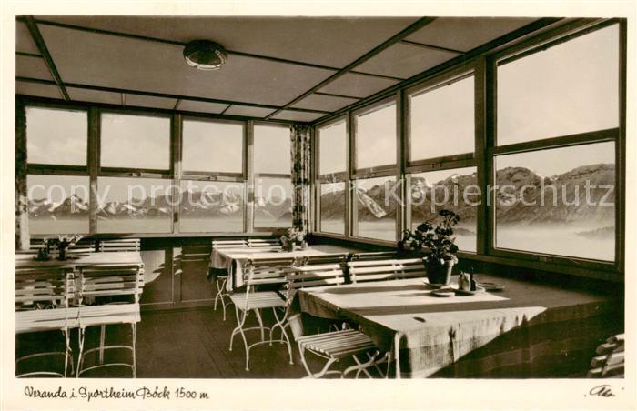 Nesselwang Allgaeu Bayern Veranda im Sportheim Boeck