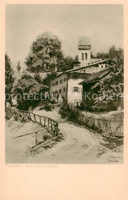 Fuessen Allgaeu Bad Faulenbach Kuensterlkarte