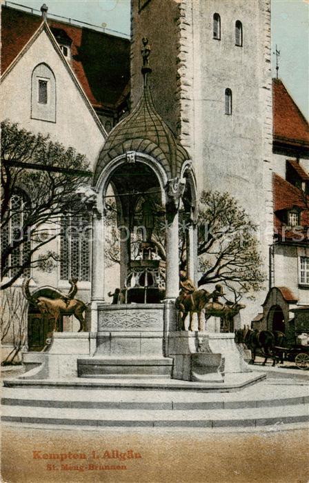 Kempten Allgaeu St Meng Brunnen