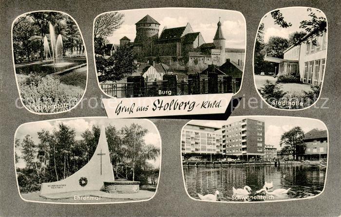 Stolberg Rheinland Kaiserplatz Burg Stadthalle Ehrenmal Schwanenteich