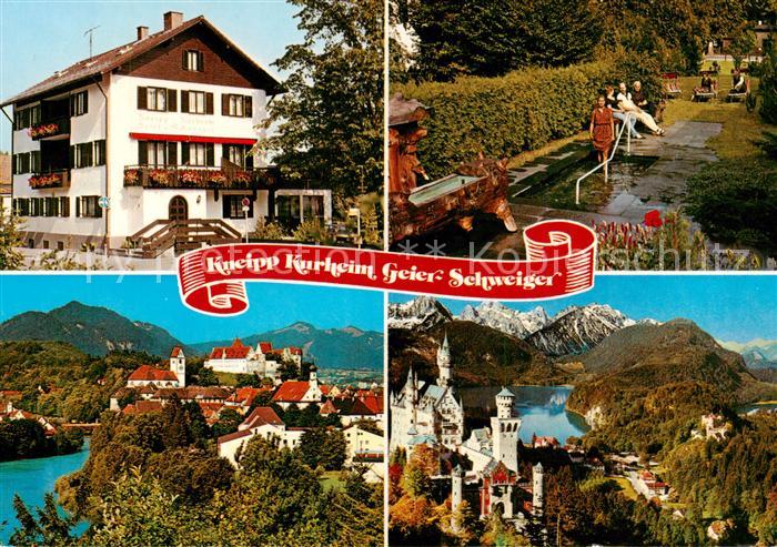 Fuessen Forggensee Kneipp Kurheim Geier Schweiger Panorama Park Schloss