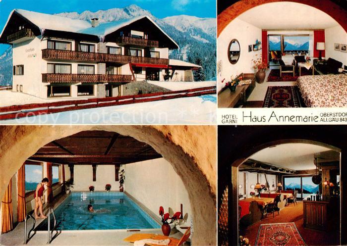 Oberstdorf Haus Annemarie Hotel garni Hallenbad Zimmer Gaststube