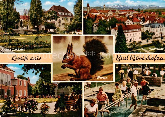Bad Woerishofen Kneipp Denkmal Panorama Eichhoernchen Hansi Kurhaus Wassertretpl