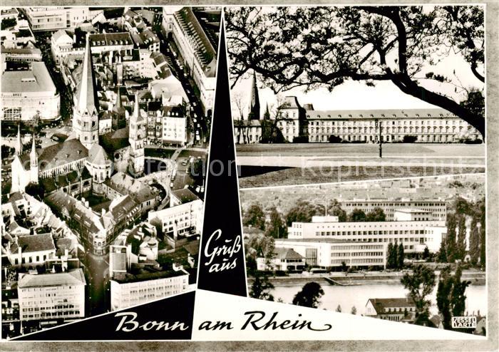 Bonn Rhein Fliegeraufnahme Teilansichten