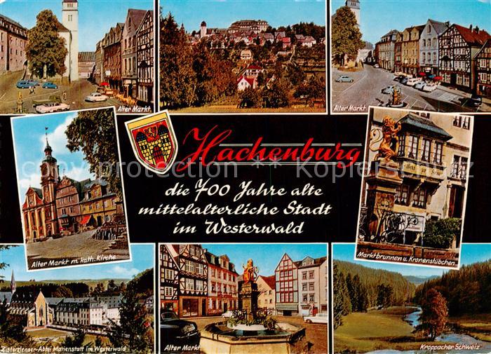 Hachenburg Westerwald Alter Markt Kath Kirche Zisterzienser Abtei Marienstatt Ma