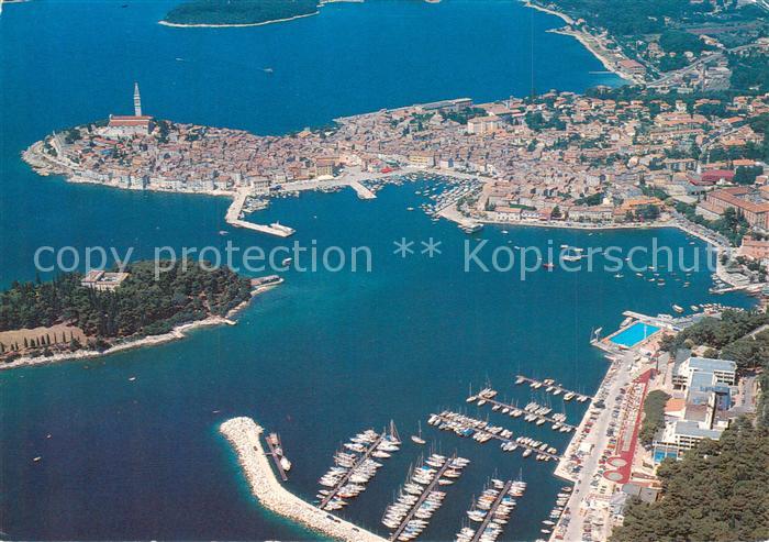 Rovinj Rovigno Istrien Croatia Fliegeraufnahme