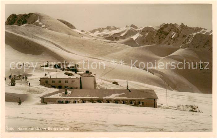 Oberstdorf Nebelhornbahn Bergstation Bergunterkunftshaus Hoefatsblick