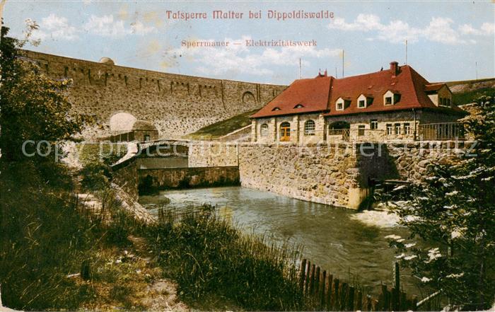 Dippoldiswalde Osterzgebirge Talsperre Malter Sperrmauer Elektrizitaetswerk