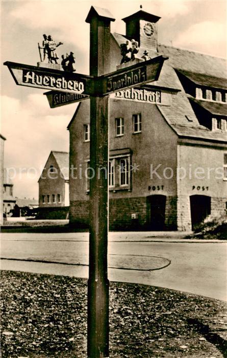 Johanngeorgenstadt Wegweiser an der Eibenstocker Strasse