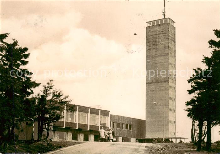Fichtelberg Oberwiesenthal Fichtelberghaus mit Aussichtsturm