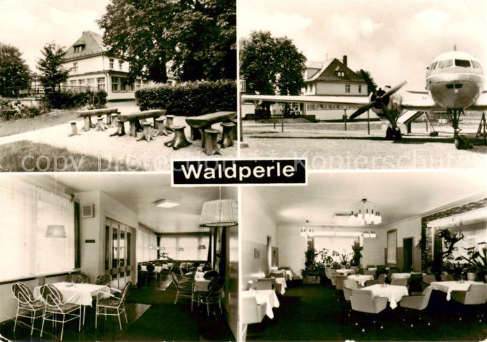 Langenbernsdorf Konsum Gaststaette Waldperle Gastraeume Flugzeug