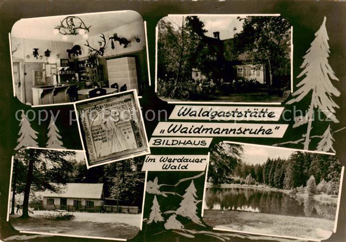 Werdau Sachsen Waldgaststaette Waidmannsruhe Bildhaus Werdauer Wald