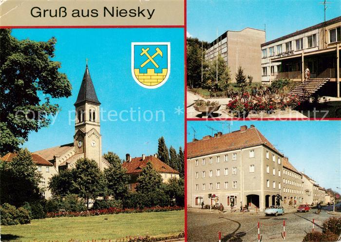 Niesky Kirche Apotheke Eckhaus