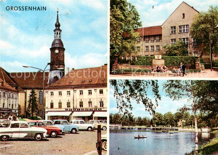 Grossenhain Sachsen Karl Marx Platz VVN Gedenkstaette und neue Berufsschule Gond