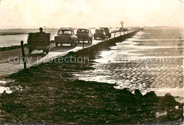 Ile de Noirmoutier Le Passage de Gois au soleil couchant