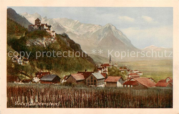 Vaduz Liechtenstein FL Panorama