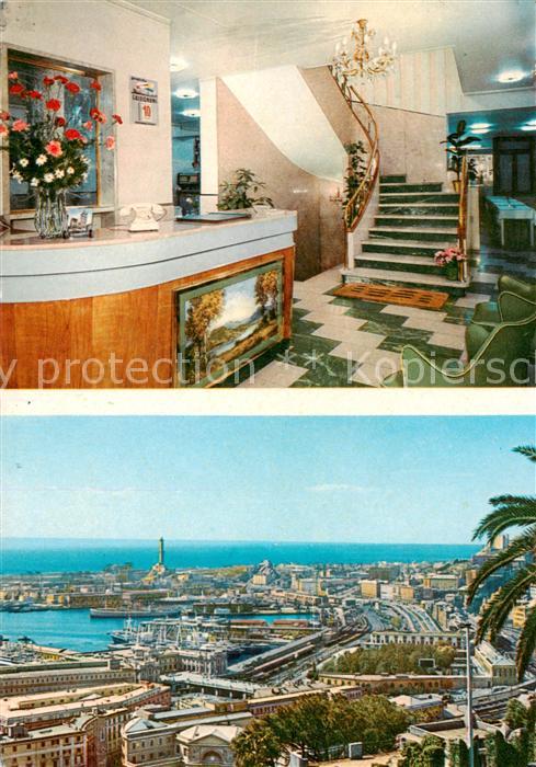 Genova Genua Liguria IT Hotel Torinese Rezeption Panorama