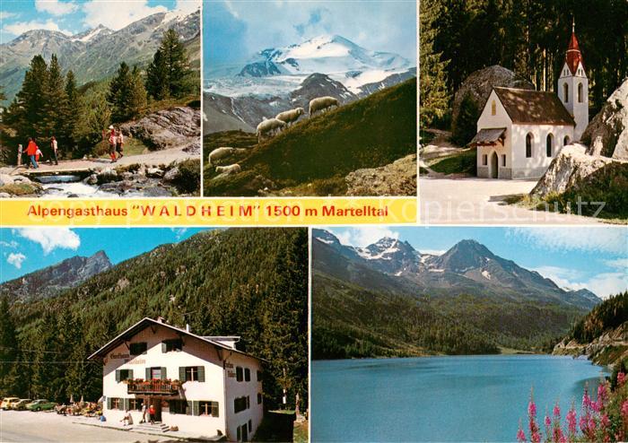 Martell  Vinschgau Bozen Suedtirol IT Alpengasthaus Waldheim Martelltal Cevedale