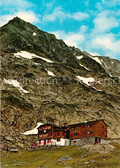 oetztal Tirol Vernagthuette mit Hintergraslspitze