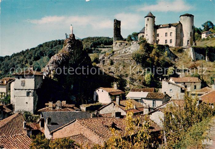 Laroquebrou 15 Cantal Vue generale La Vierge et le Chateau
