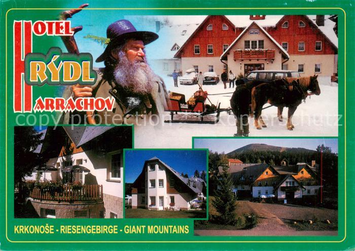 Harrachov Harrachsdorf CZ Hotel Rydl Pferdeschlitten Panorama