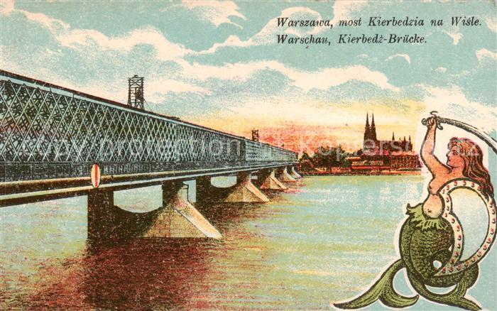 Warschau Masowien Kierbedz Bruecke Kuenstlerkarte