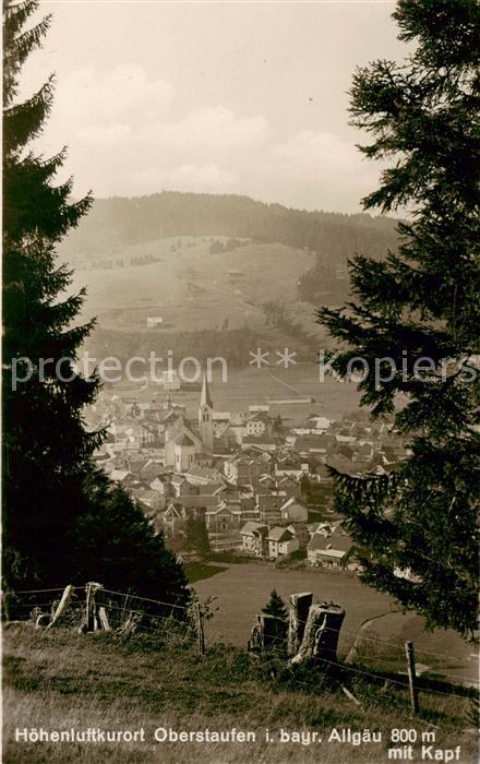 Oberstaufen Oberallgaeu Bayern Panorama mit Kapf