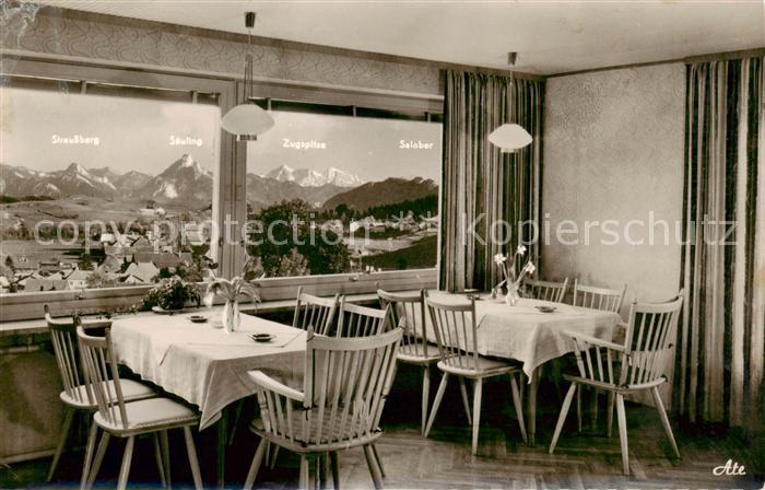 Nesselwang Allgaeu Bayern Haus Marianne Gastraum