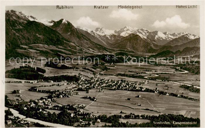 Sonthofen  Oberallgaeu Rubihorn Kratzer Maedelegabel Hohes Licht