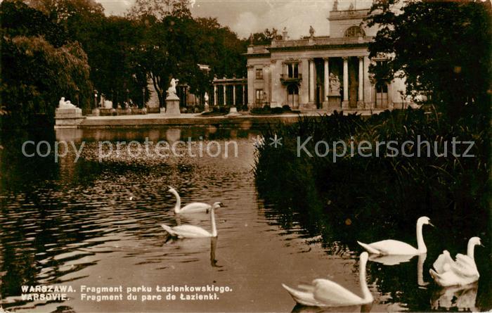 Warszawa Fragment parku Lazienkowskiego