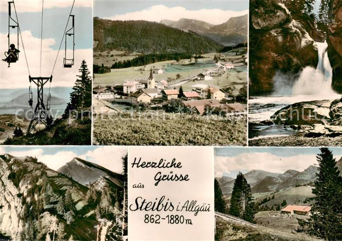 Steibis Oberstaufen Bayern Sessellift Panorama Wasserfall