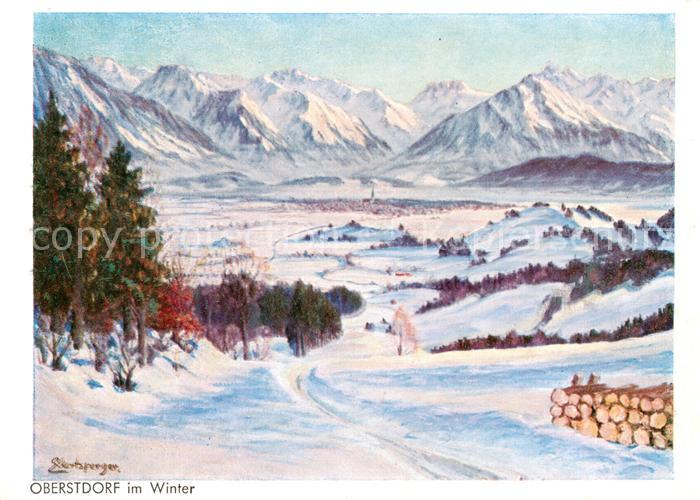 Oberstdorf im Winter Panorama