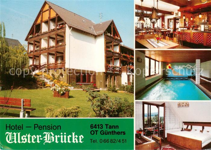 Tann Rhoen Hotel Pension Alster Bruecke Gastraum Hallenbad Zimmer
