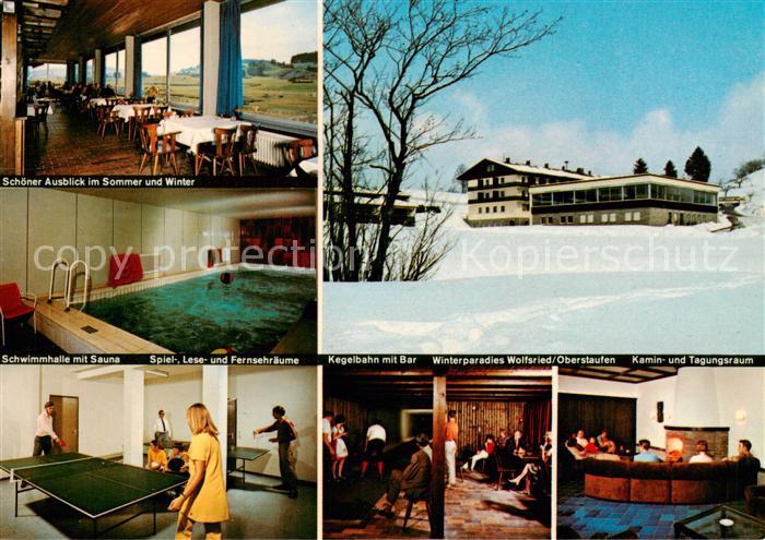 Wolfsried Buflings Hotel Gaststaette Wolfsried Wintergarten Schwimmhalle Spielra