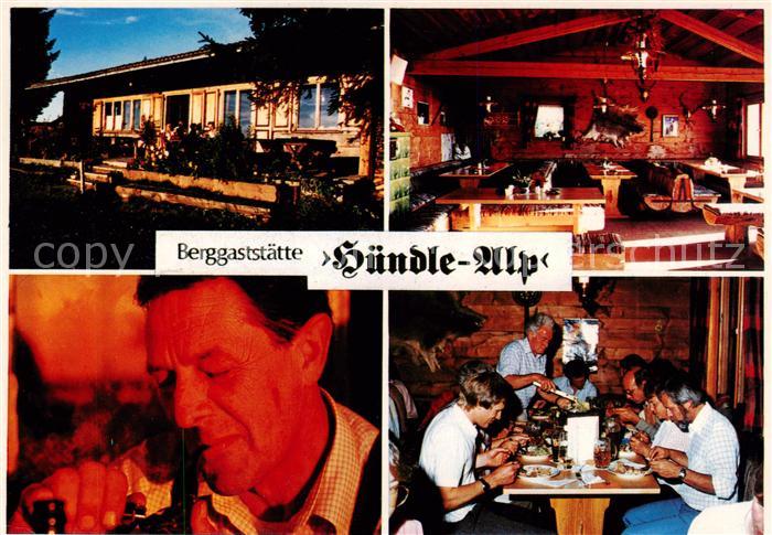 Oberstaufen Oberallgaeu Bayern Berggaststaette Huendle Alp Gastraeume