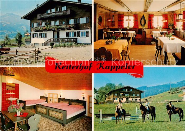 Rettenberg Oberallgaeu Reiterhof Kappeler Gaststube Zimmer Reiter