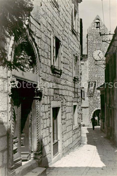 Rab Croatia Gasse Uhrturm