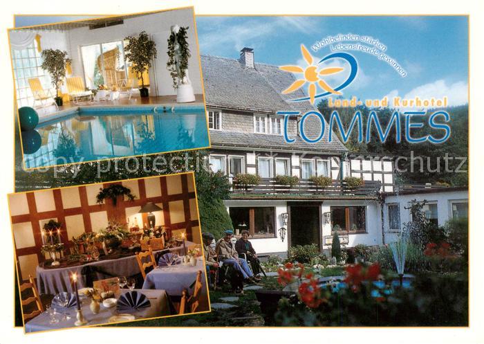 Nordenau Schmallenberg Land und Kurhotel Tommels Hallenbad Gaststube